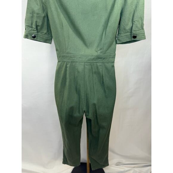 Day + Moon Utility Jumpsuit in Olive Green - Picture 6 of 16